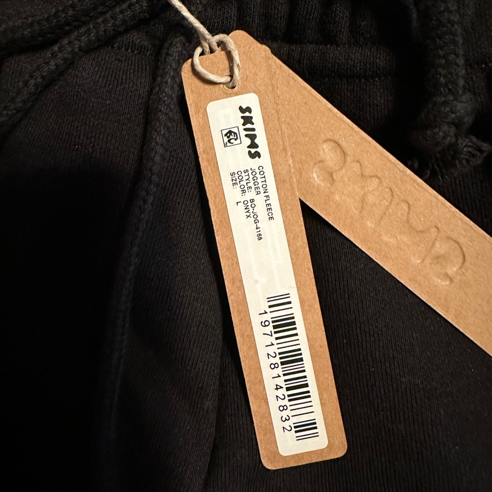SKIMS Cotton Fleece Jogger Onyx